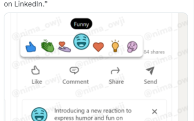 Reação ‘engraçada’ do LinkedIn pode estar perto de ser lançada. Como isso impacta a plataforma?